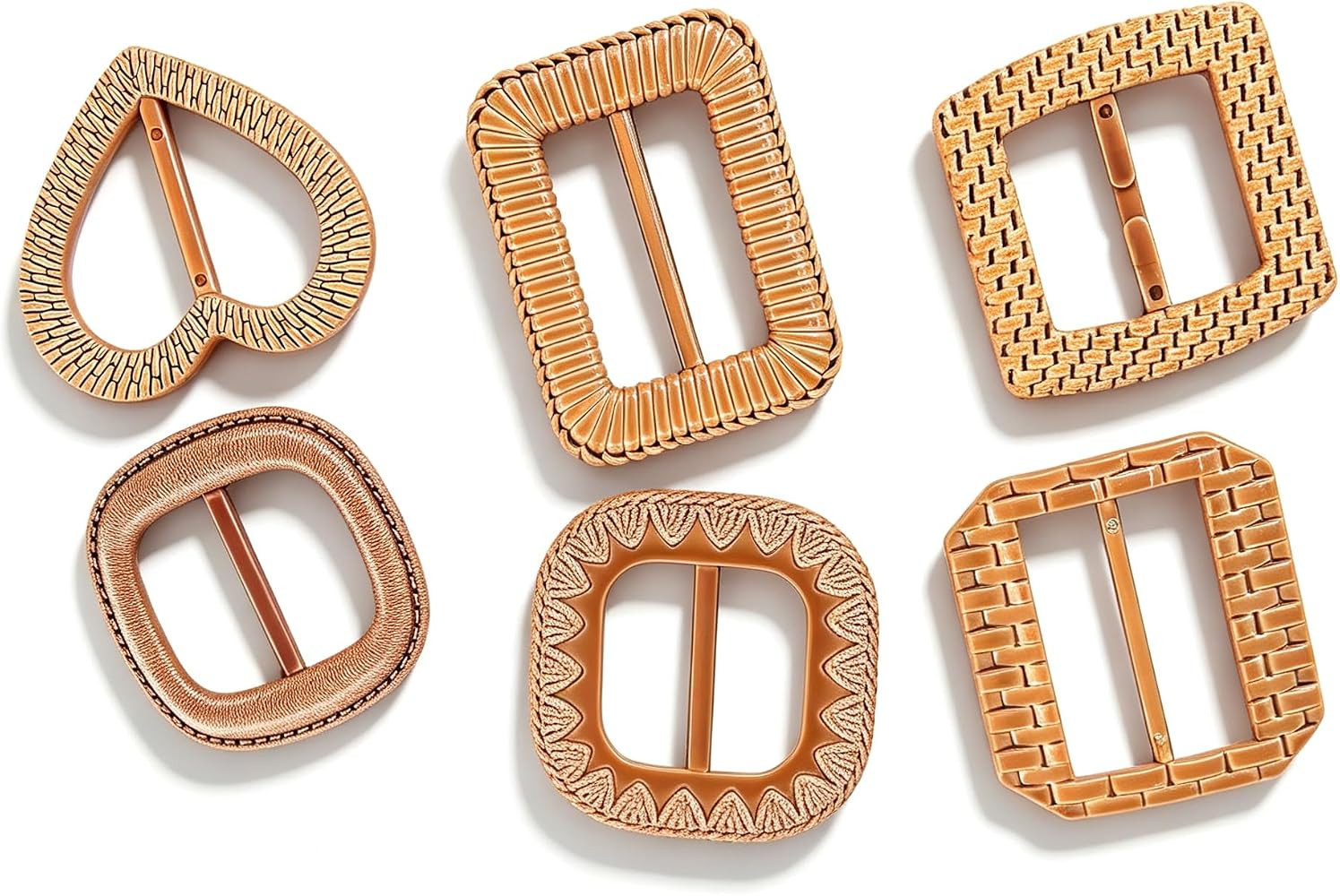 6Pcs Scarf Clasp, Rings Scarf Holder Clip Retro, Imitation\u2011Woven Waist Cinch Buckles, for Be... | Amazon (US)