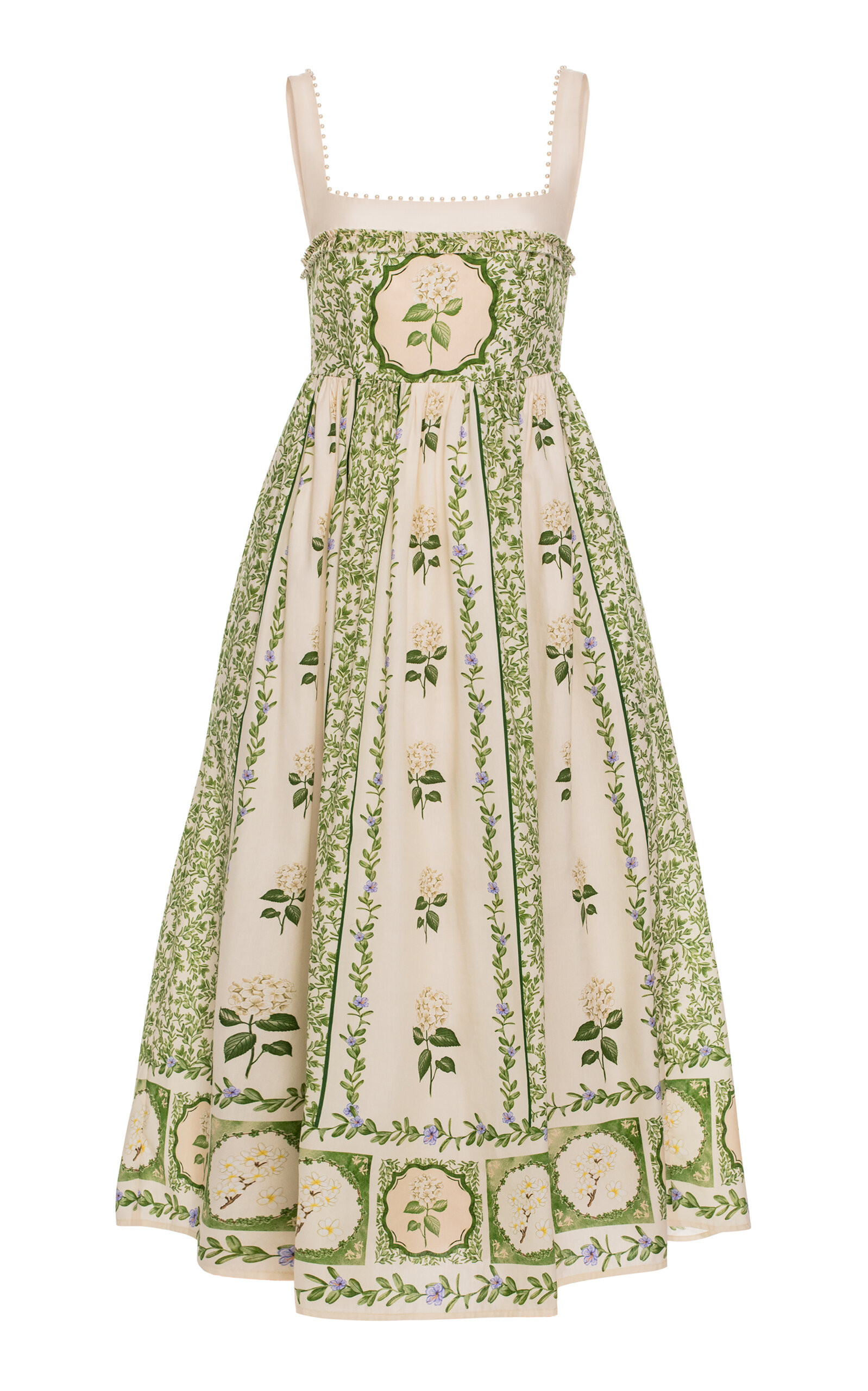 Agua by Agua Bendita - Barbara Embroidered Cotton Midi Dress - Multi - M - Moda Operandi | Moda Operandi (Global)