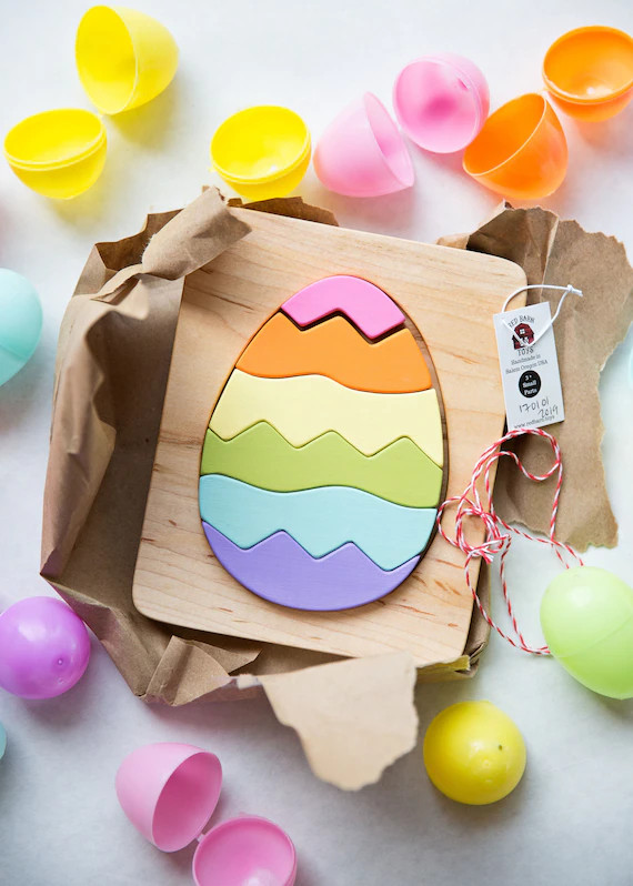 Easter Egg - Wooden Puzzle - Easter Gifts for Kids - Wood Toy - Easter Basket Gift - Montessori M... | Etsy (US)