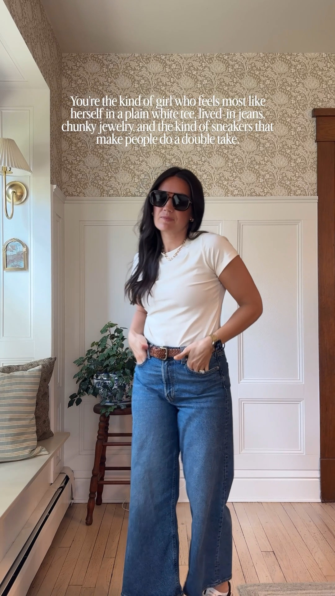 That white tee + jeans combo I always come back to 🤍 Comfy, classic, and somehow makes me feel the most like myself. Linking the Amazon tee, jeans, jewelry, and sneakers here!

#LTKgrwm #LTKmomlife #LTKootd