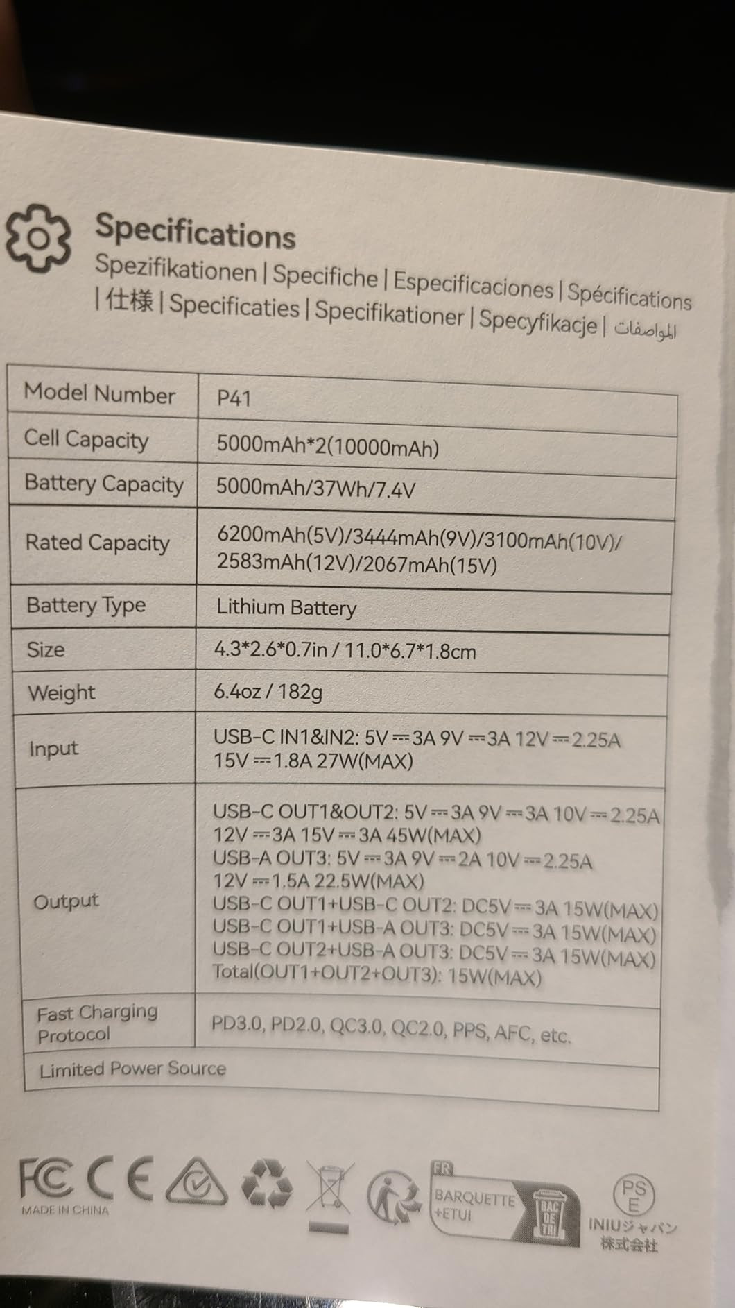INIU Portable Charger, Ultra Slim 10000mAh 45W PD Power Bank, USB C in&Out Fast Charging Battery ... | Amazon (US)
