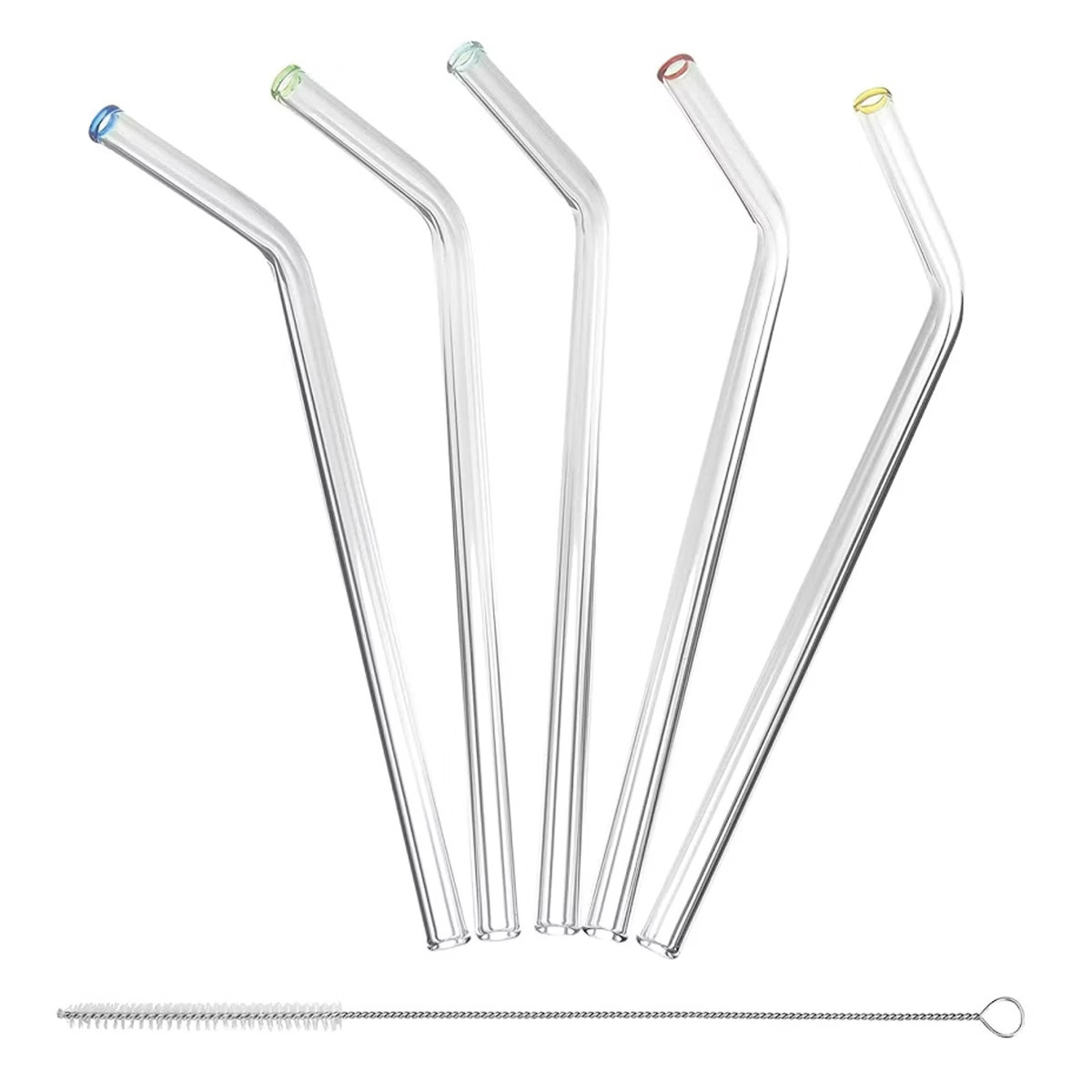Better Houseware Glass Straws with Cleaning Brush, Set of 5 | Target