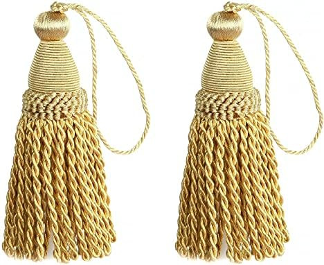 2 Pack Tassel 24cm/ 9 Inch Key Tassel with Loops, Handmade Twisted Tassel Craft, DIY Accessories ... | Amazon (US)