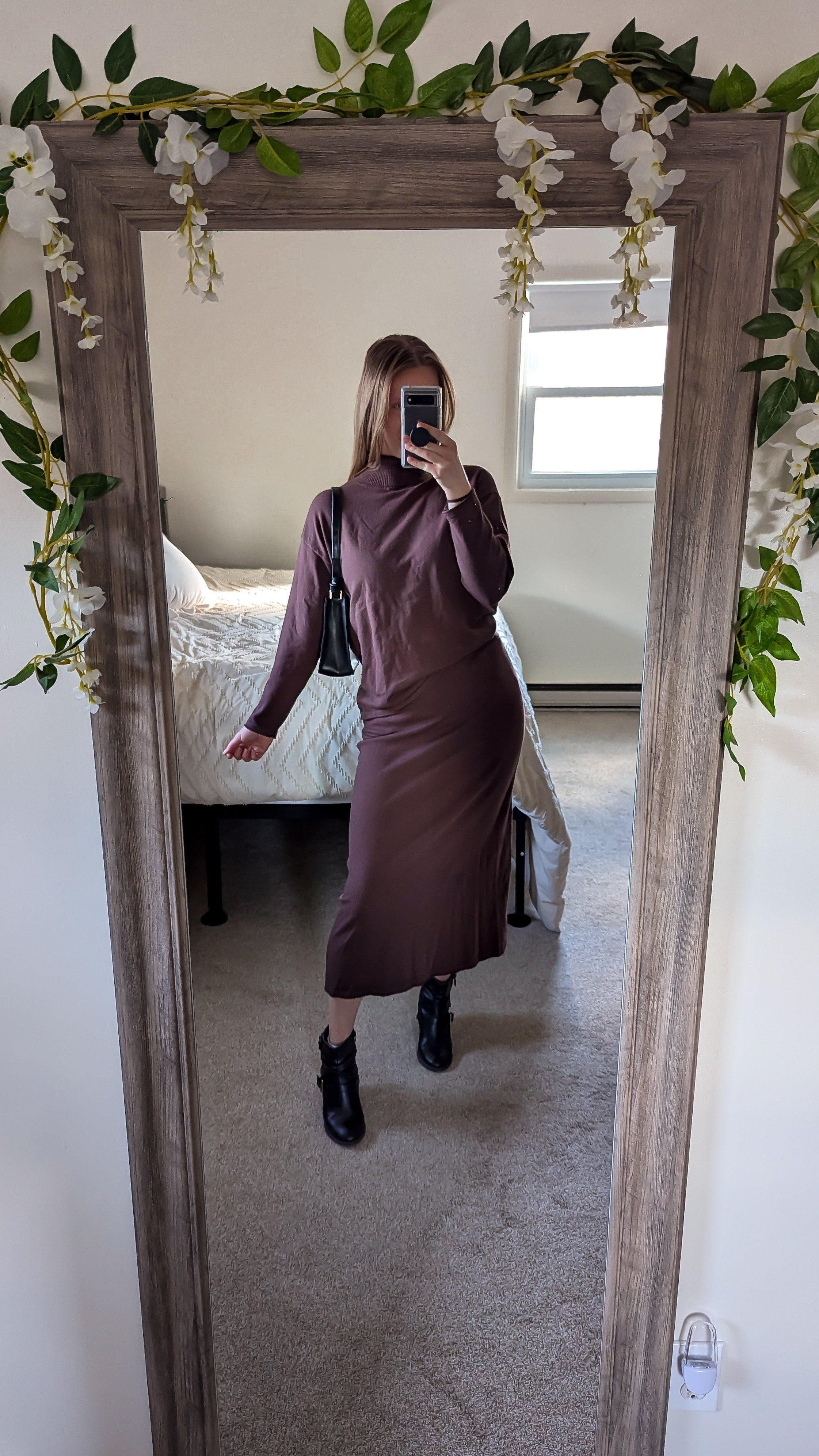 Skirt sweater set, chocolate brown, size medium 

#LTKWorkwear #LTKStyleTip #LTKFindsUnder100