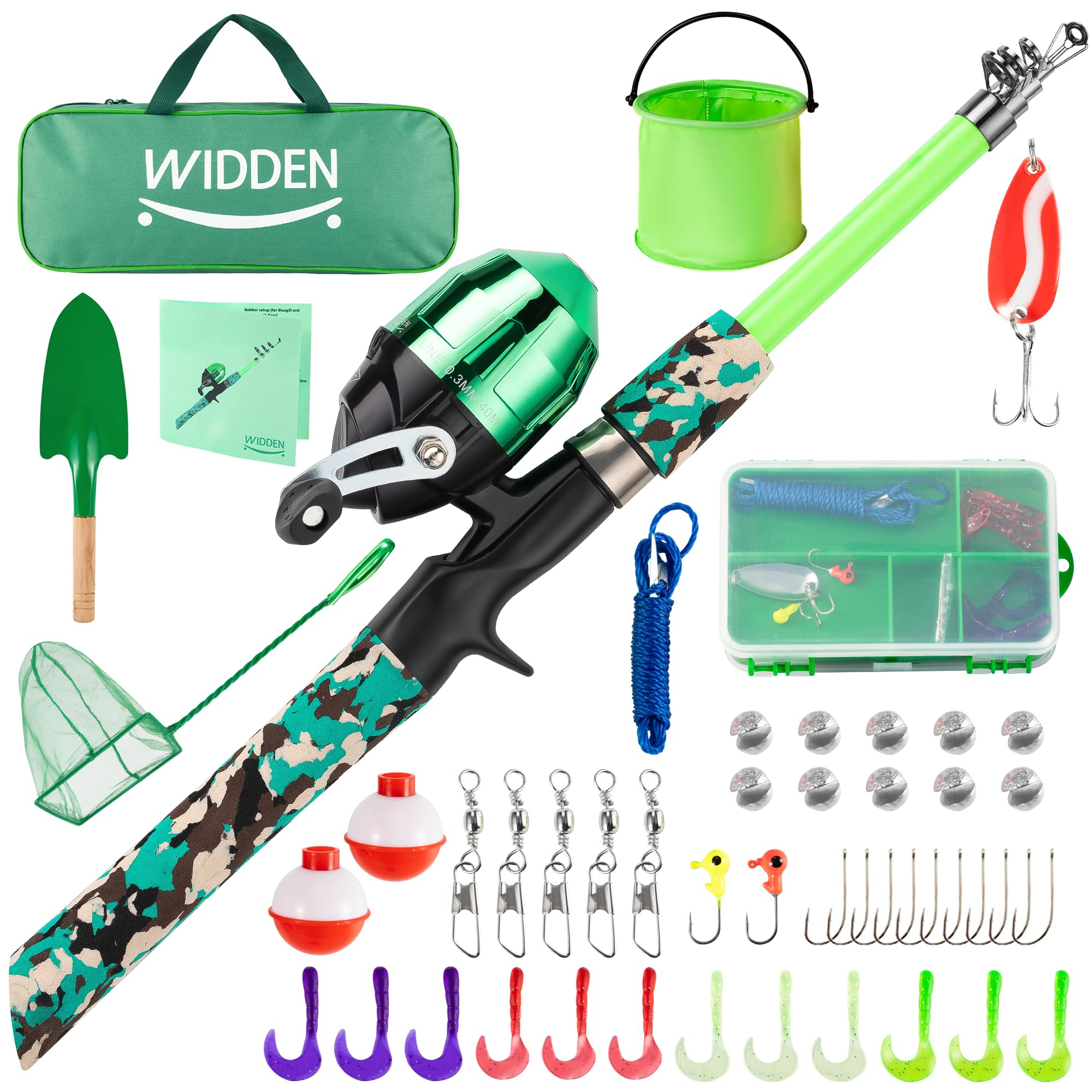 Kids Fishing Pole, Portable Telescopic Kids Fishing Poles for Boys and Girls, Fishing Rod and Ree... | Amazon (US)