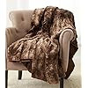 Pinzon Faux Fur Throw Blanket 63" x 87", Alpine Brown | Amazon (US)