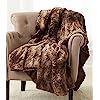 Pinzon Faux Fur Throw Blanket 63" x 87", Alpine Brown | Amazon (US)