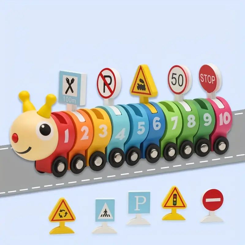Wooden Numbers 1 10 Caterpillar Train Montessori Math - Temu | Temu Affiliate Program