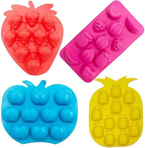 Fruits Series Silicone Fondant Mold Candy Mold Strawberries Pineapples Apples Grapes Mold for Sugarc | Amazon (US)