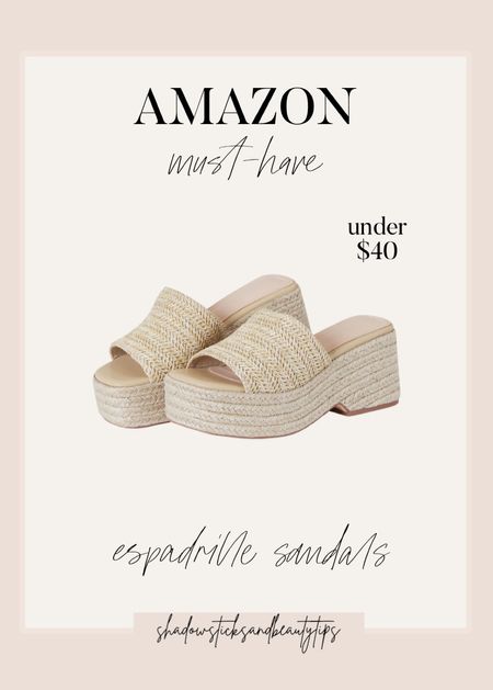 Amazon espadrille wedge sandals 

#LTKShoeCrush #LTKSeasonal #LTKFindsUnder50