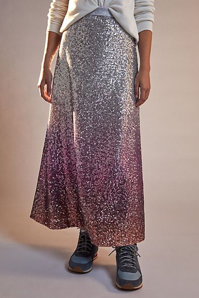 Leticia Sequined Maxi Skirt | Anthropologie (US)
