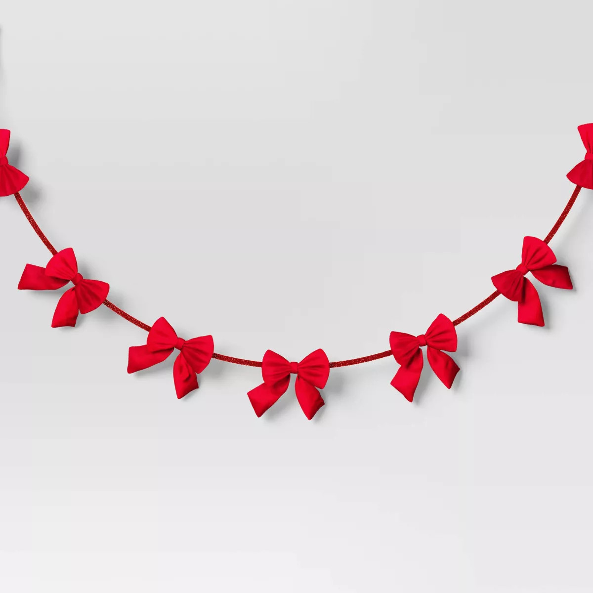 Christmas Velvet Bow Garland Red - Wondershop™ | Target