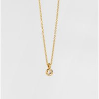 Simple Diamond Necklace, Round 0.15 Ct Solitaire Bezel Pendant, Minimalist Necklace 18K Gold, Weddin | Etsy (US)