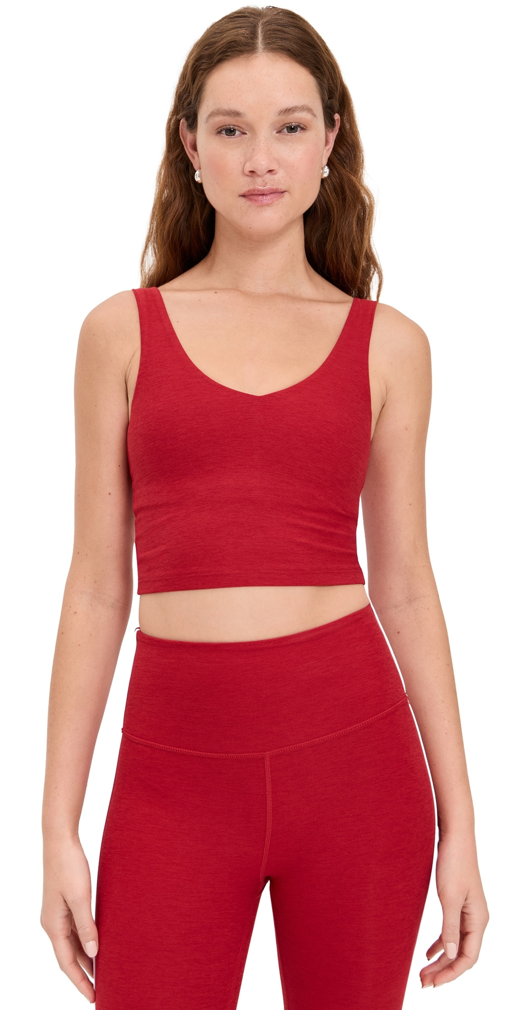 Beyond Yoga Spacedye Good Day Cropped Tank Holly Red Heather L | Shopbop