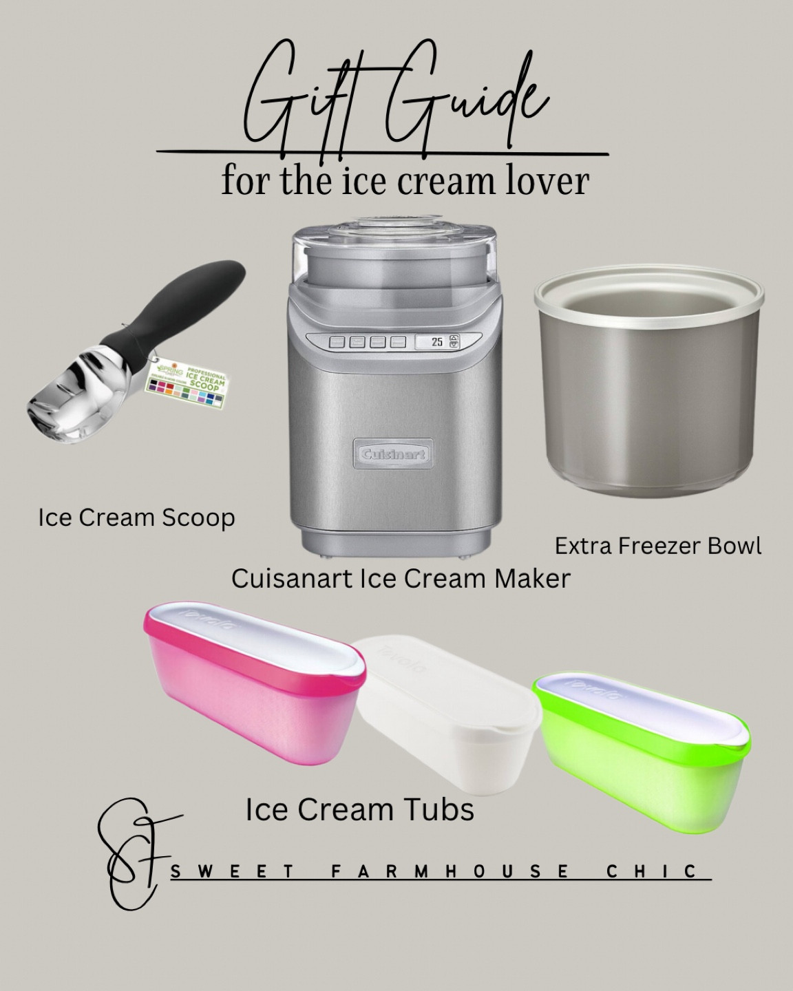 Homemade Ice Cream!!

This is a perfect gift for the ice cream lover. It’s so easy to use and ice cream is done in 25 minutes!!👏🏻

Ice cream maker, extra freezer bowl, ice cream scoop, ice cream tubs



#LTKHoliday #LTKparties #LTKGiftGuide