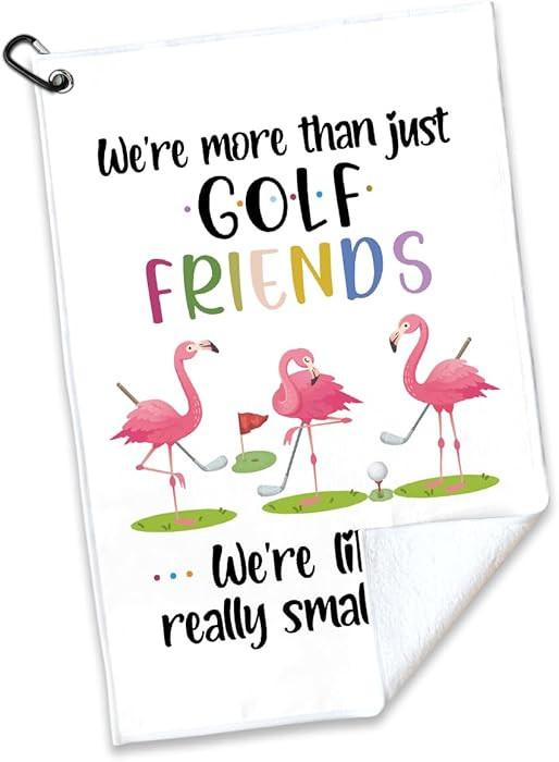 We are More Than Just Golf Friends Polyester and Cotton Blend Printed Golf Towel, Funny Flamingo ... | Amazon (US)