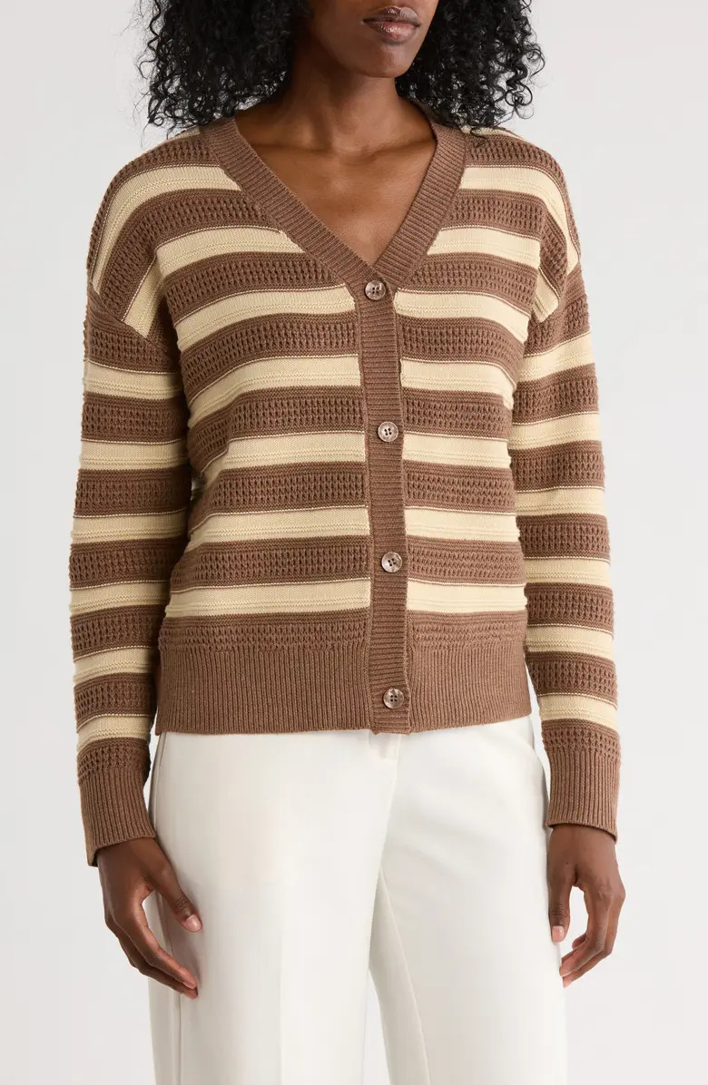 CYRUS Stripe V-Neck Cardigan | Nordstromrack | Nordstrom Rack