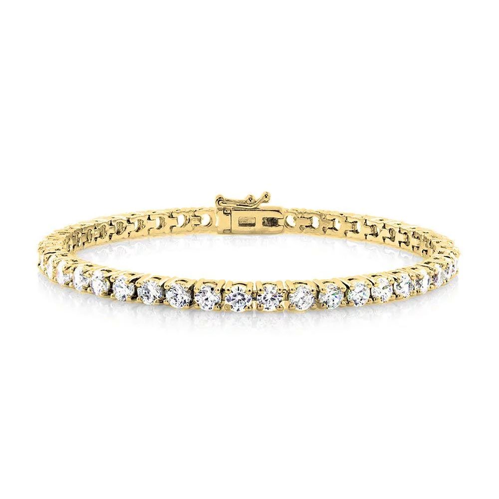 Cate & Chloe Kaylee 18k Plated Tennis Bracelet, Women's 18k Yellow Gold Plated Bracelets with AAA... | Walmart (US)