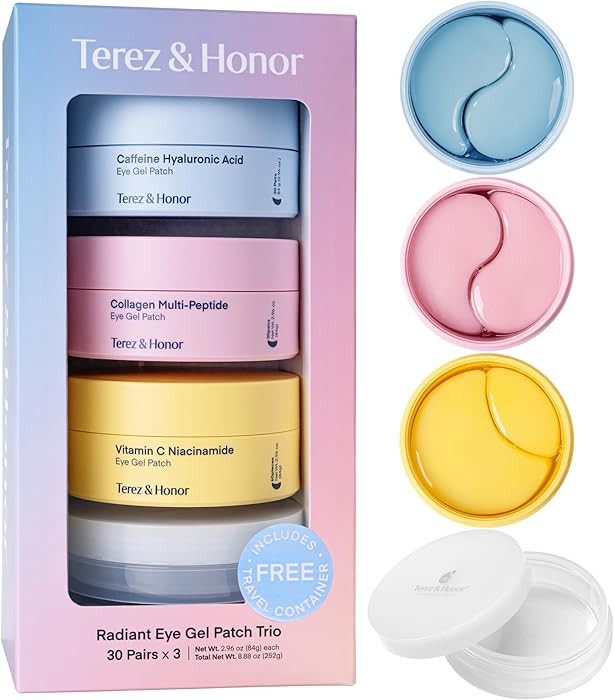 TEREZ & HONOR Eye Patches Set: Korean Hydrogel Eye Masks Gift, 3 Pack (x 60 Pcs) with Caffeine, C... | Amazon (US)