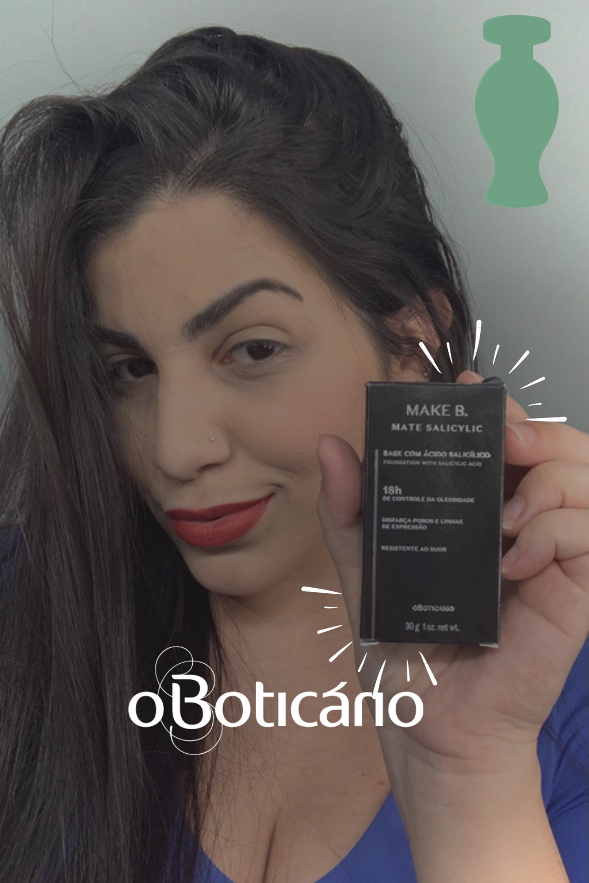 Base Mate Salicylic o Boticário!! 
Ela contém ácido salicílico, e ajuda controlar a oleosidade da pele por até 18 horas, ela está disponível em 24 tons e subtons!! 

#LTKbrasil #LTKbeauty #LTKsalealert