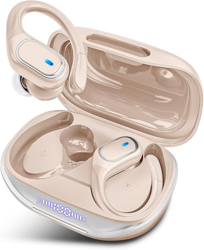 Wireless Earbuds, Sports Bluetooth Headphones, 80Hrs Playtime Ear Buds with LED Power Display, No... | Amazon (US)