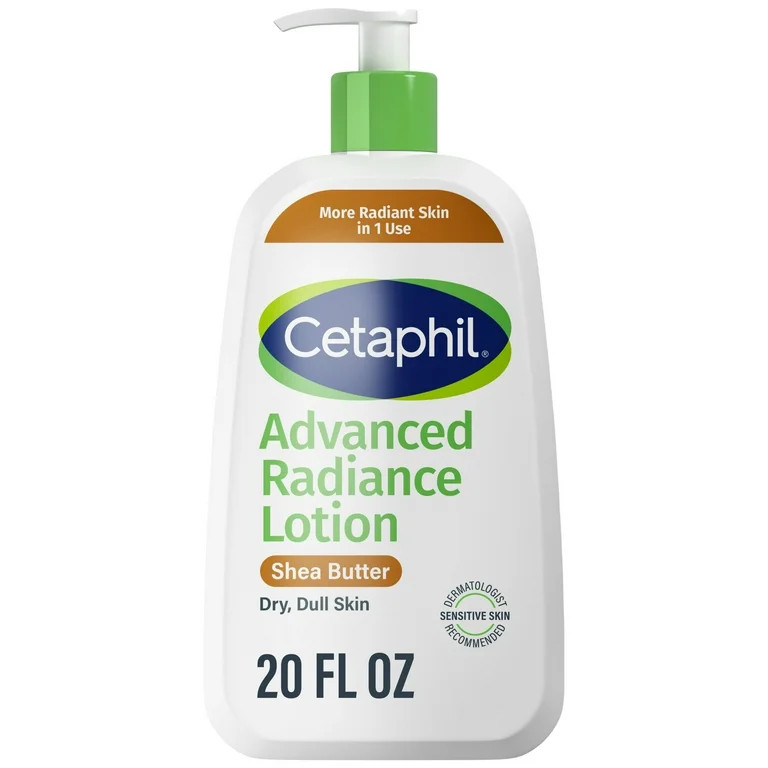 Cetaphil Advanced Radiance Lotion with Shea Butter for Sensitive Skin, Fragrance Free, 20 oz | Walmart (US)