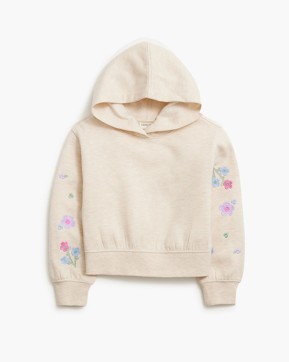 Girls' embroidered-sleeve hoodie | J.Crew Factory