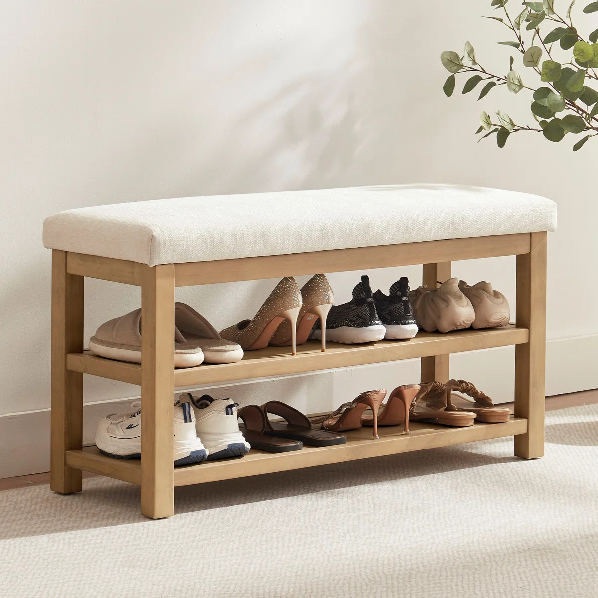 Hahnville Upholstered Storage Shoe Bench | Wayfair North America