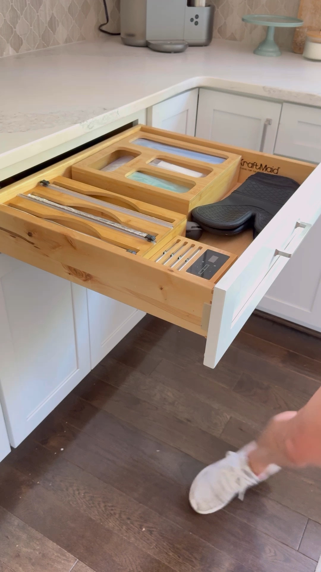 You will not regret getting your kitchen bag and plastic wraps organized! 

Bamboo organizers, kitchen drawer organizers, ziplock organizer, plastic wrap organizer

#LTKFindsUnder50 #LTKHome #LTKVideo