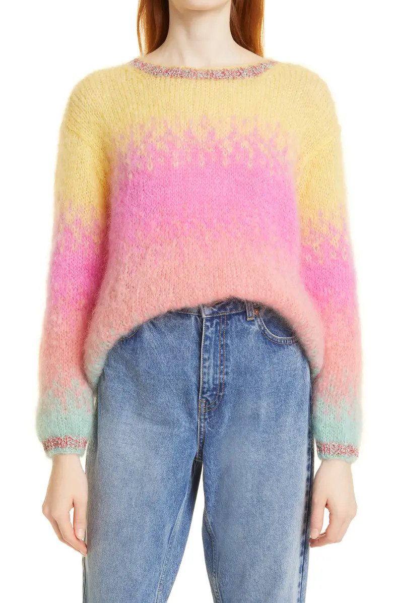 Rainbow Knit Mohair & Wool Blend Sweater | Nordstrom