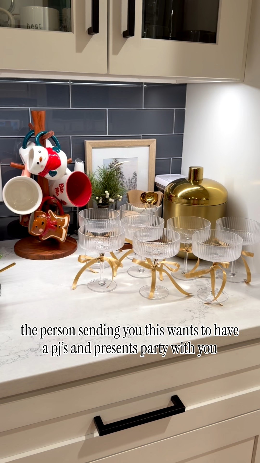 ✨The person sending you this wants to have a pj’s and presents party with you ✨

Had the best girls night last night! Hosted a Prosecco, PJ’s and presents party! Festive cocktails were served, presents were opened, and lots of laughs were had with my best gal pals 🫶🏻 the best way to start off the holiday week!
.
.
.
.
.
#holidayparty #holidayhosting #holidayentertaining #girlsnight #pajamaparty 

#LTKHome #LTKvlog #LTKHoliday