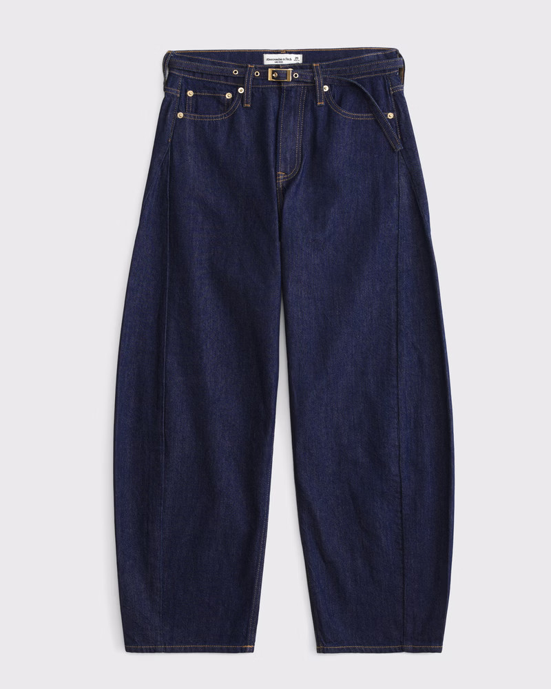 Women's Mid Rise Barrel Jean | Women's Clearance | Abercrombie.com | Abercrombie & Fitch (US)