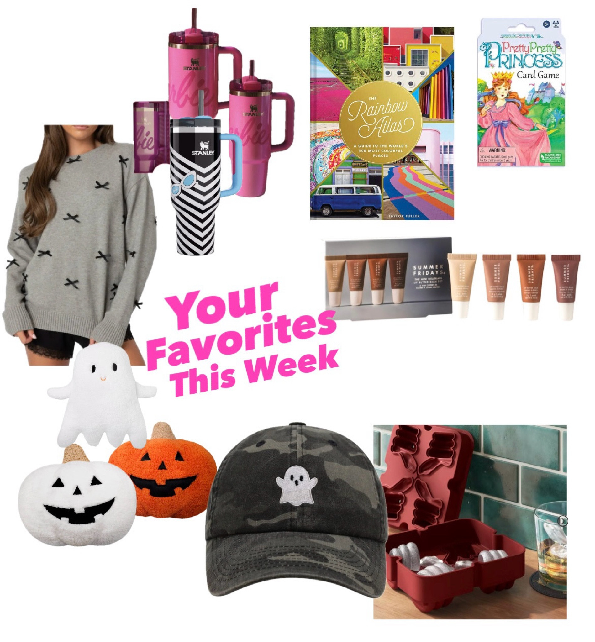 This Week’s Top Faves 💫
… your most commented on, asked about and ordered of my shares & recs this past week!

Including the $10 Halloween pillows we all are loving (can you guess which of the 3 has been the most popular!?), the joyous return of
Summer Fridays lip butters in MINI!, the card game I loved playing with my nieces last week and the cutest coquette sweater!

#LTKBeauty #LTKSeasonal #LTKHalloween