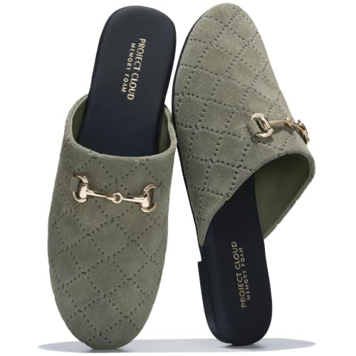 100% Genuine Leather Mules for Women - Stylish Womens Flats | Amazon (US)