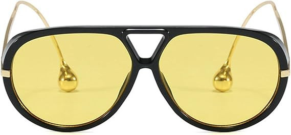 willochra Vintage Oversized Pilot Shield Sunglasses Women Luxury Trendy Sun Glasses For Ladies Bi... | Amazon (US)