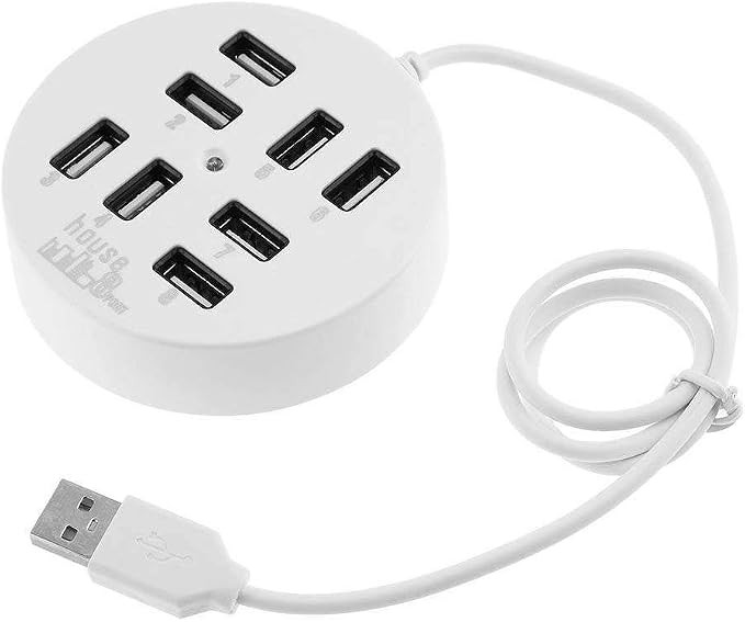 KDL USB 8 Ports Box Multi Data Transmission USB 2.0 Hub Round Shape Multi-Port Splitter Charger A... | Amazon (US)