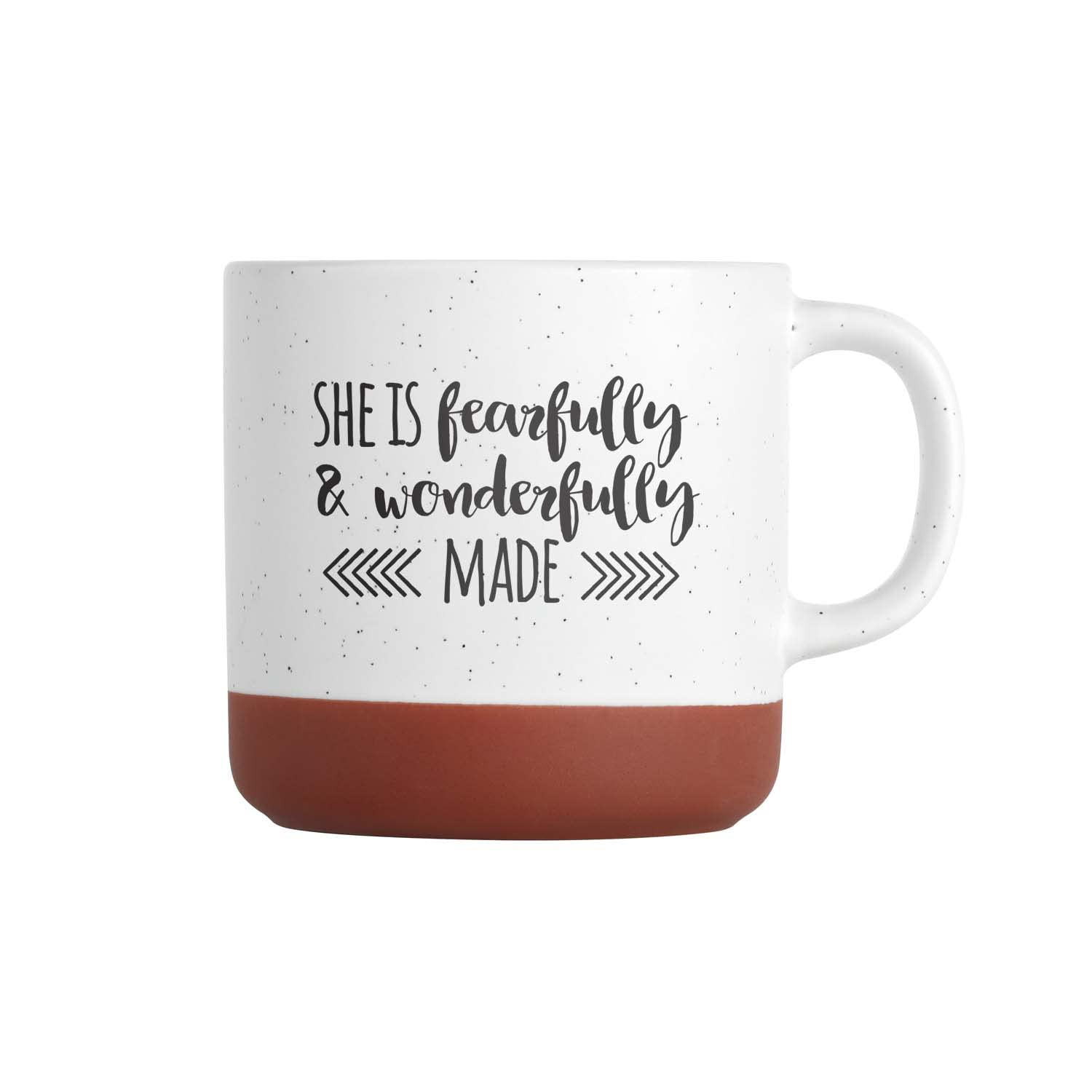 Canopy Street She Is Fearfully And Wonderfully Made Mug / 13 Ounce Speckled Ceramic Christian Coffee Mug For Her/Religious Farmhouse Style Tea Cup/Friend Encouragement Hot Chocolate Present | Amazon (US)