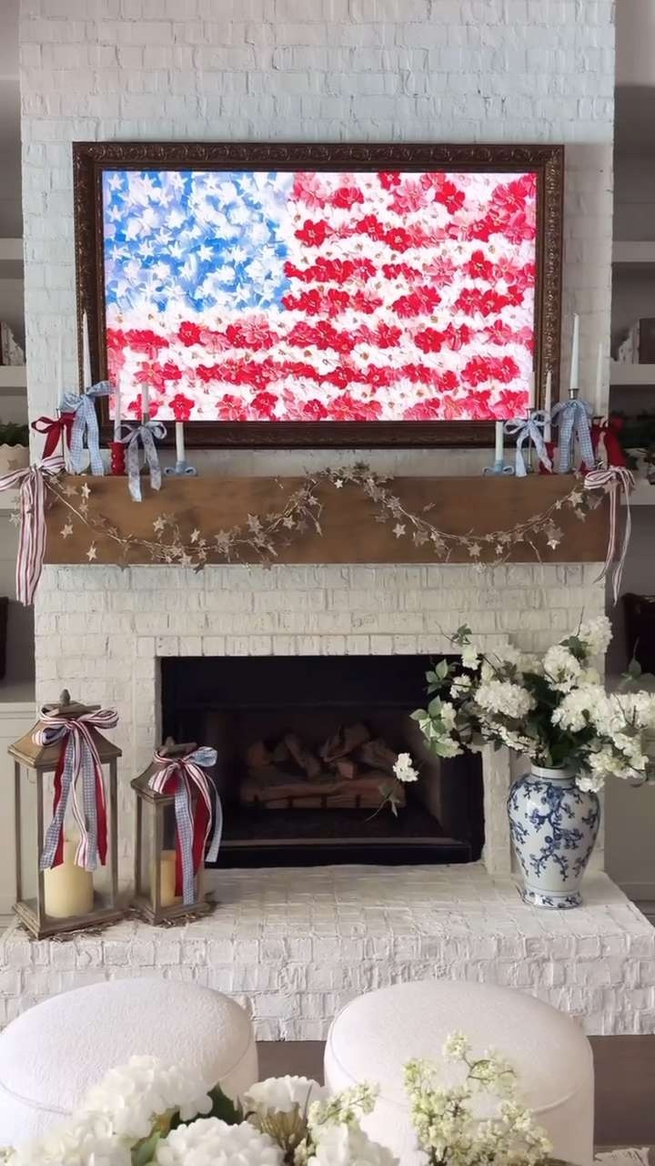 Our summer collection has really brought out mantle to life! These candle holders paired with our ribbon are just the right amount of festive!!  

 #LTKSeasonal #LTKHome