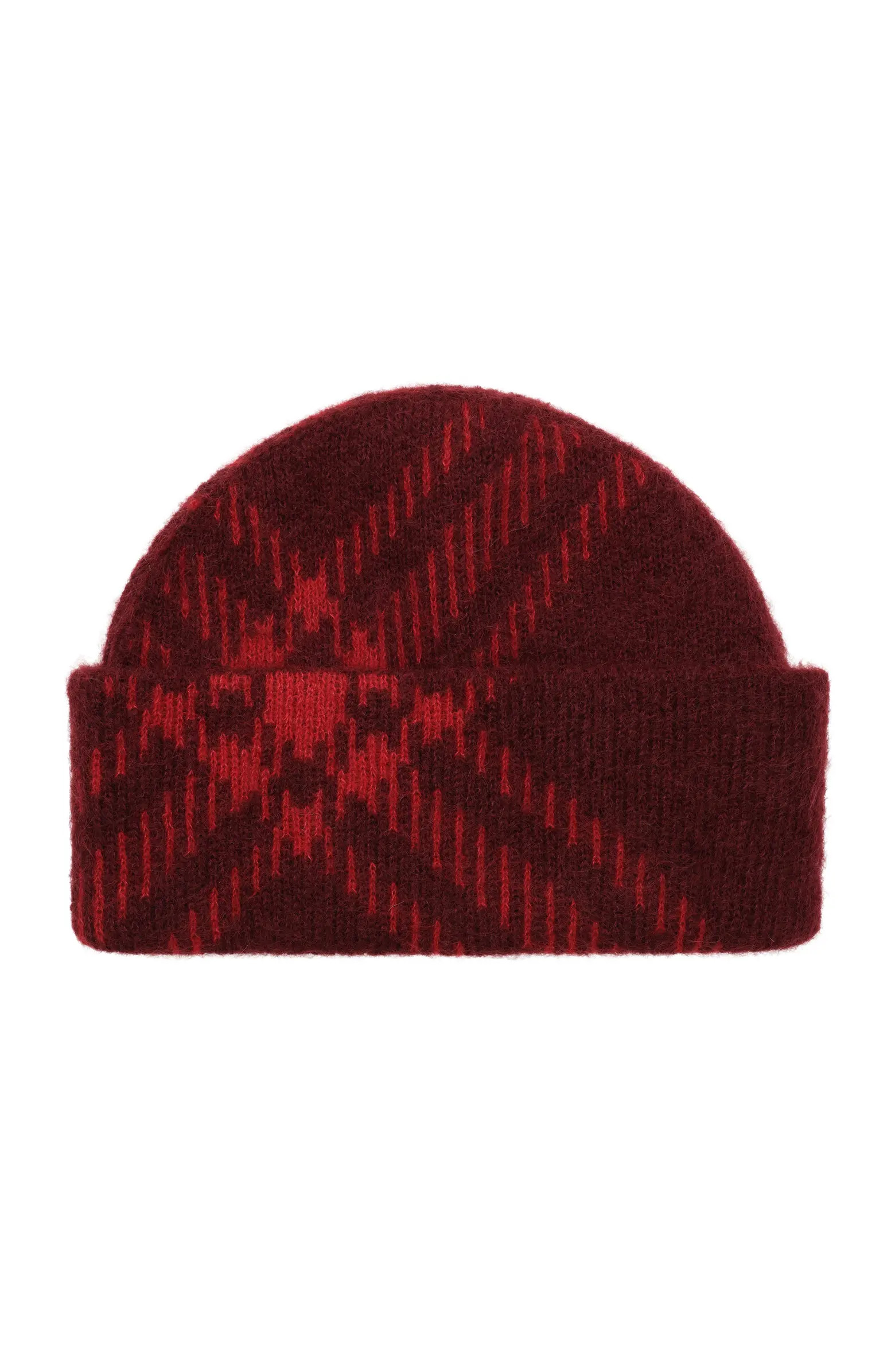 Check Mohair Wool Blend Beanie | Nordstrom