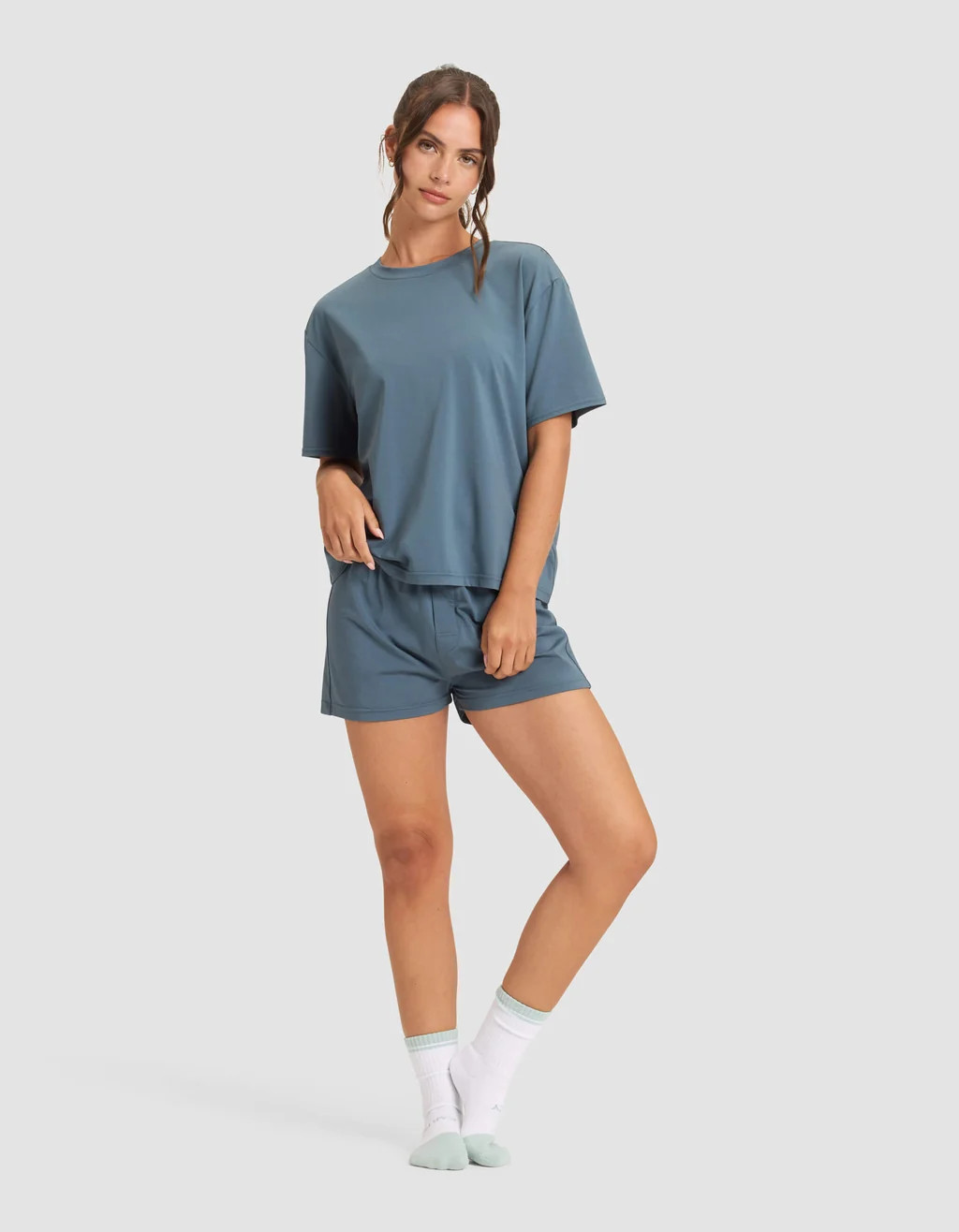 Women's First Layer Pajama Short Sleeve Tee & Boxer Short Set | Cozy Earth