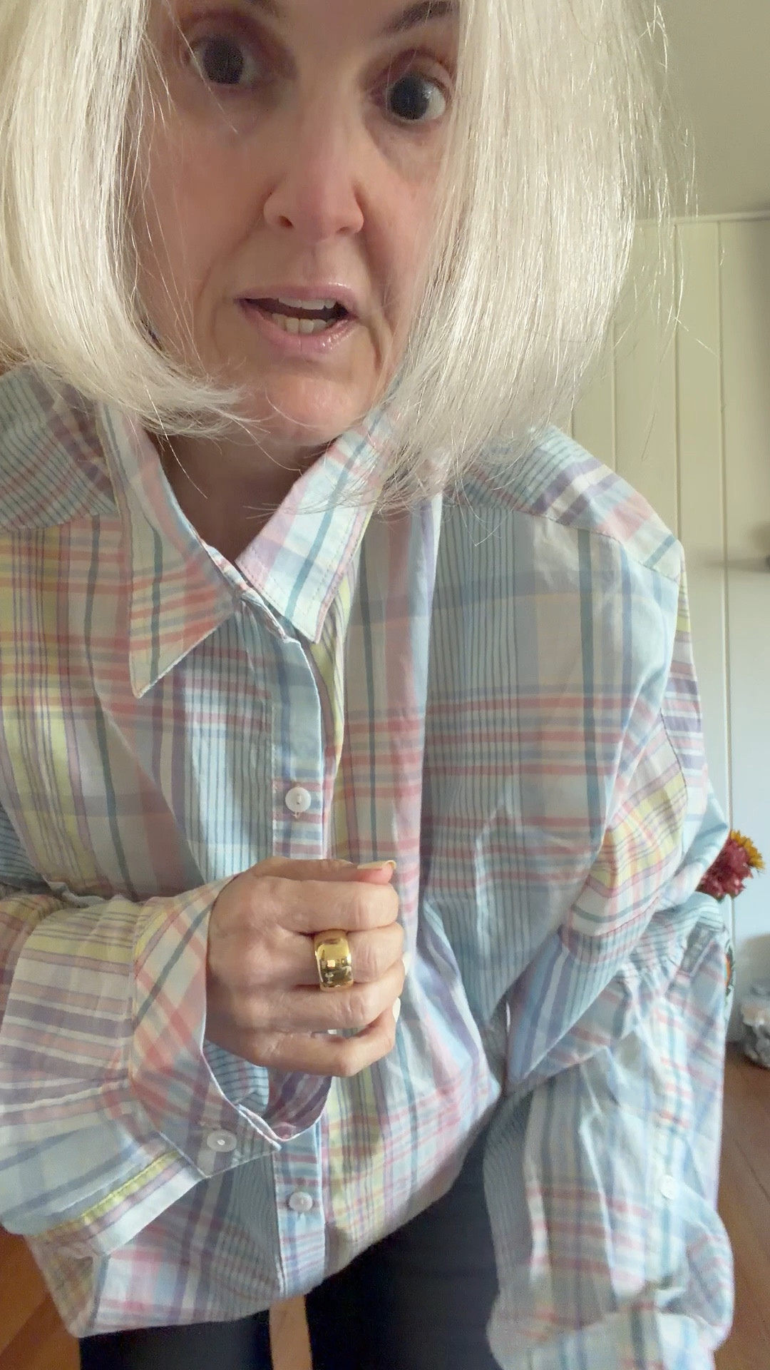 This shirt is perfect for the season in this madras print 

#LTKOver40 #LTKMidsize #LTKPetite