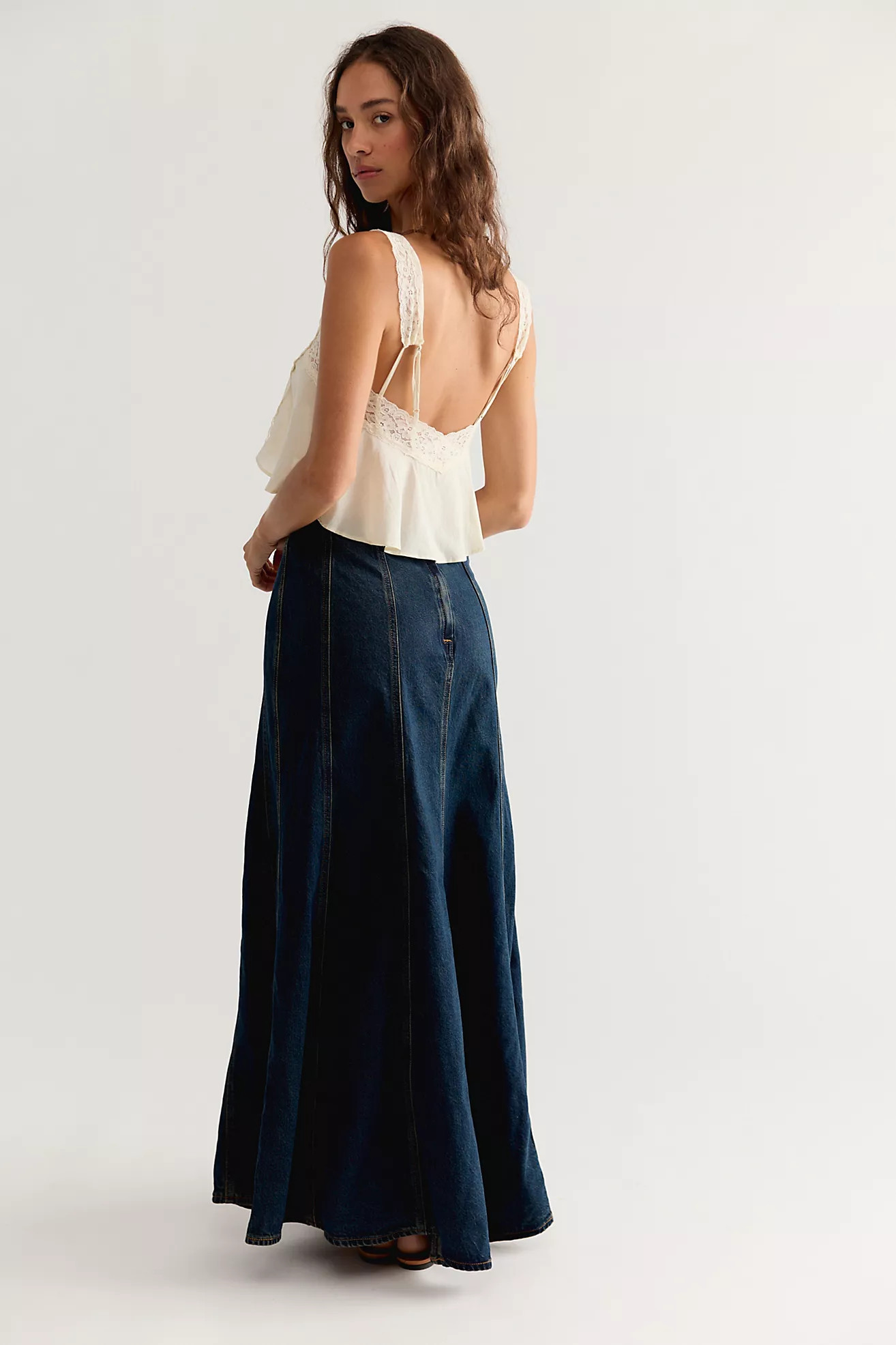 Levi's Seamed Flare Maxi Skirt | Free People (Global - UK&FR Excluded)