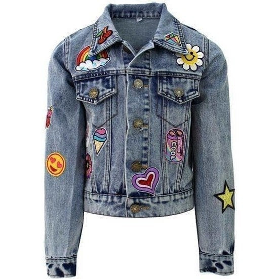 All About the Patch Crop Denim Jacket | Maisonette