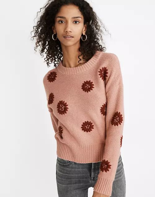 Flower Embroidered Pullover Sweater | Madewell