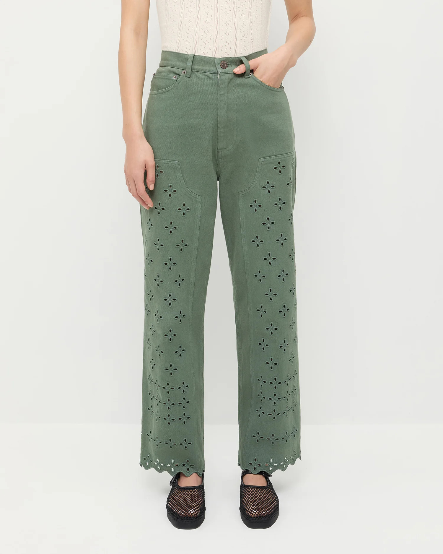 Demi Embroidered Pant | Loeffler Randall