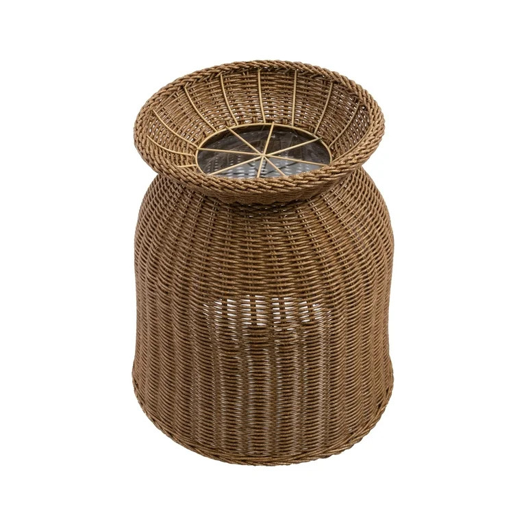 My Texas House 16 inch Brown Woven Resin Urn Planter | Walmart (US)