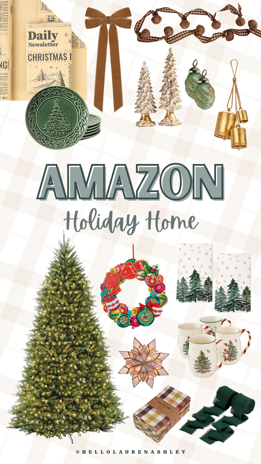Obsessed with these holiday home finds from Amazon! These cuties bring such a vintage vibe to holiday decorations, don't miss out!
Amazon, Christmas decor, vintage Christmas, tree plates, holiday home, gingham garland, heritage Christmas, holiday mugs, nostalgic Christmas, capiz star 

 #LTKHoliday #LTKSeasonal #LTKHome