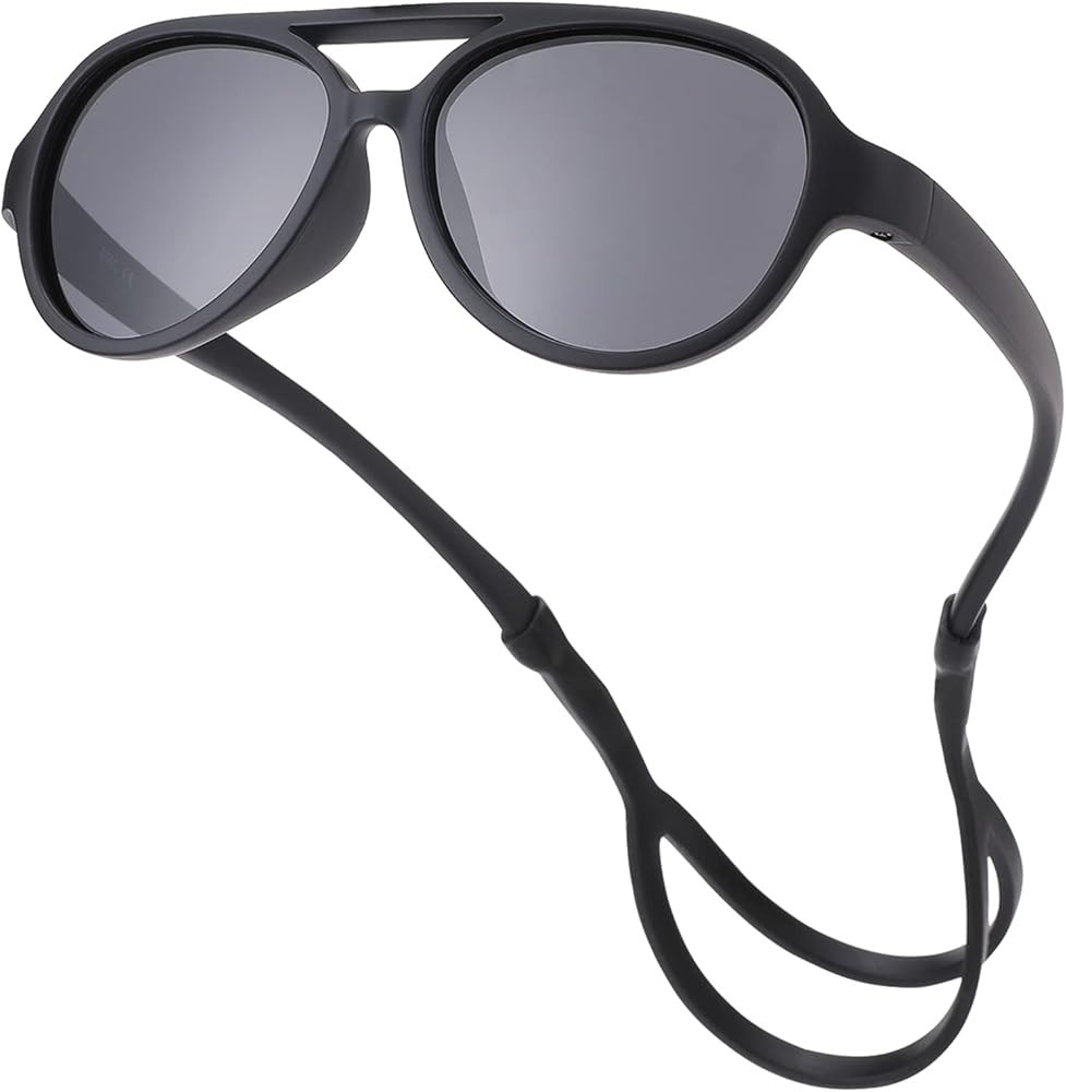 COASION Baby Polarized Sunglasses Flexible Rubber Shades with Adjustable Strap for Infant Toddler... | Amazon (US)