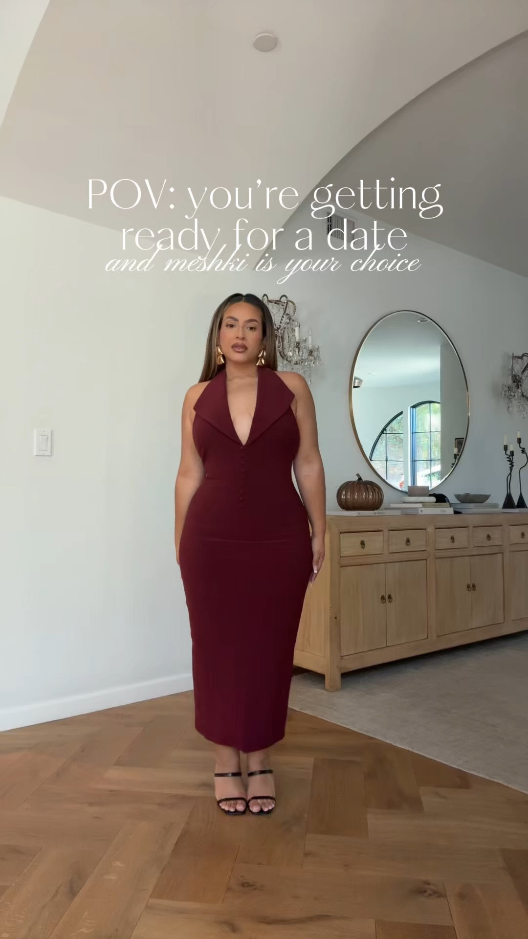 Date night outfit idea! I’m wearing a size L in the dress 🤍 

#LTKVideo #LTKStyleTip #LTKMidsize