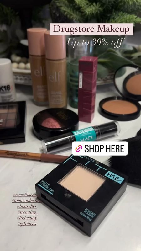 Today on the blog I shared drugstore beauty products I am currently using and loving 🥰! Plus most of these items are on sale up to 30% off!!

Foundation, serum, lipstick, blush, Maybelline, NYX eyeshadow, NYX couture miraclestick, bronzer. And more! 

Beauty, amazon beauty, over 40 makeup, over 50 beauty, mature, aging backwards, amazon, holiday makeup, gift ideas, gift guide, thanksgiving, Christmas 

#LTKbeauty #LTKsalealert #LTKHoliday